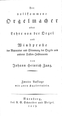 Titelblatt Orgelmacherbuch (1829)